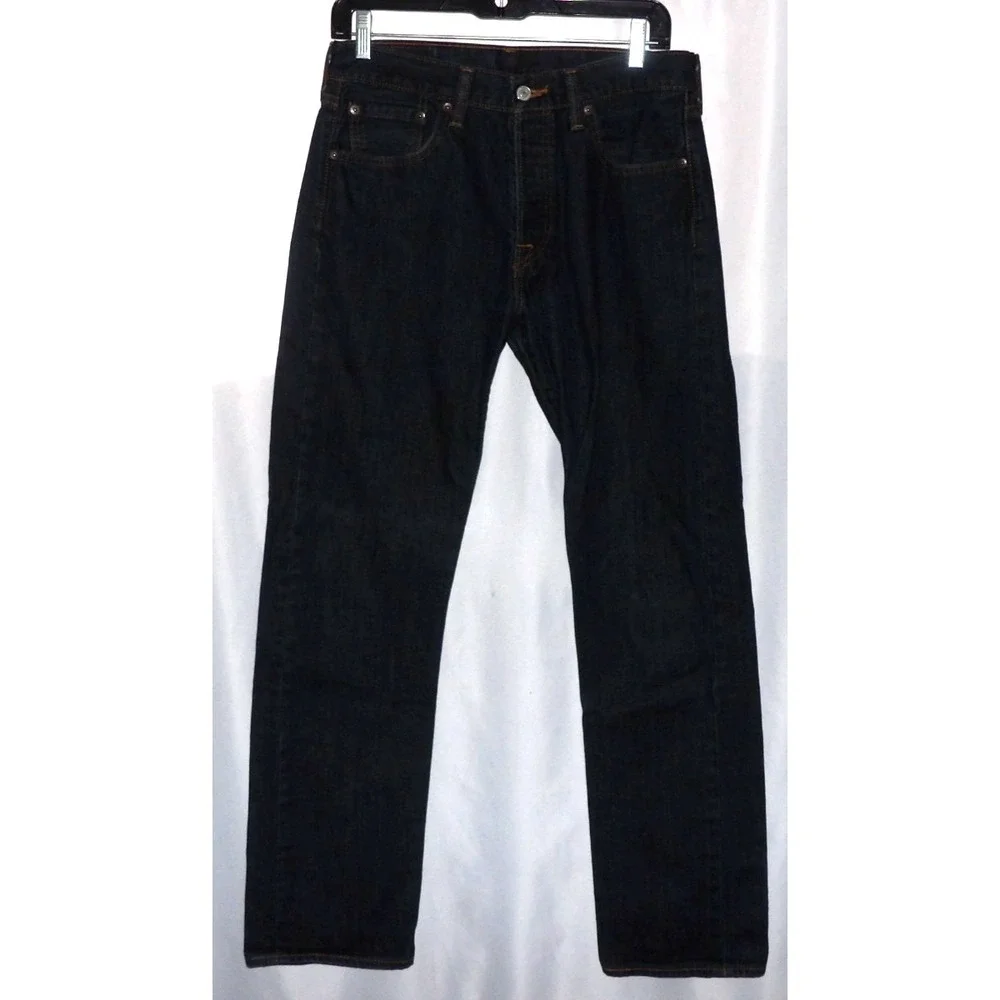 Levi's 501 100% Cotton Medium Wash Button Fly Straight Leg Jeans Men's 30 X 32